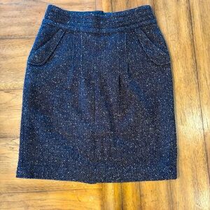 CAbi Wool Blend Tweed Straight Skirt,size 6, Preppy Academia Office CareerWear